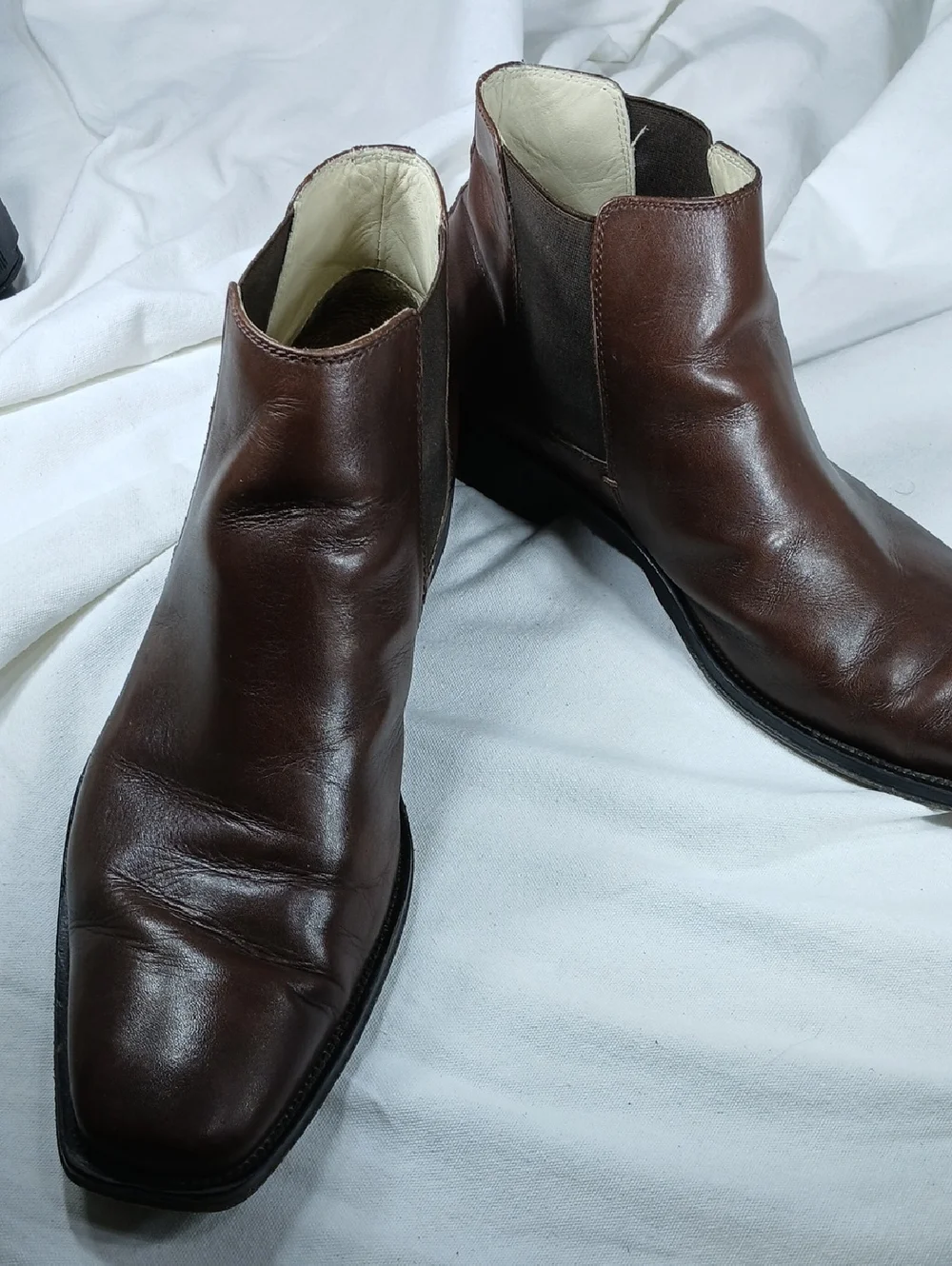 Kenneth Cole New York Men's Brown Leather Chelsea Boots